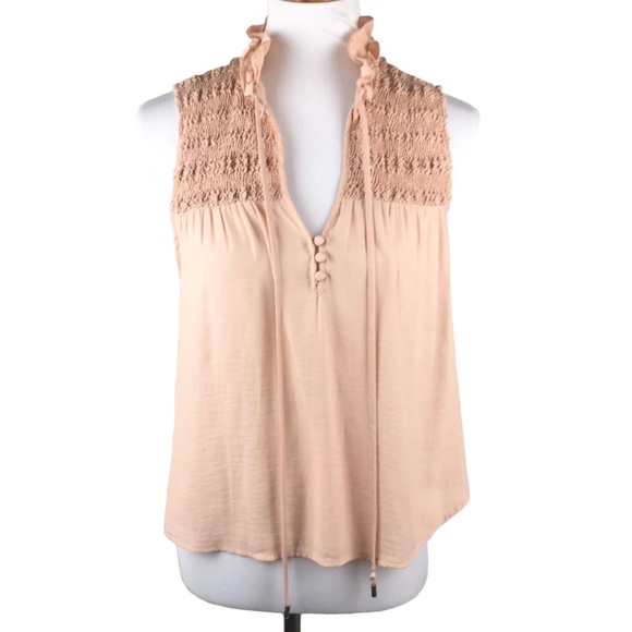 Free People Smocked Ruffle Top - Picture 5 of 7